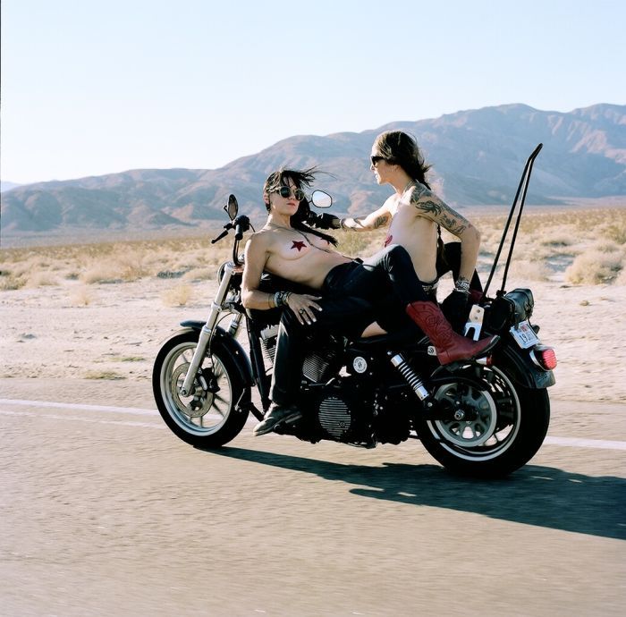 Girls on a motorcycle in Wuzhou