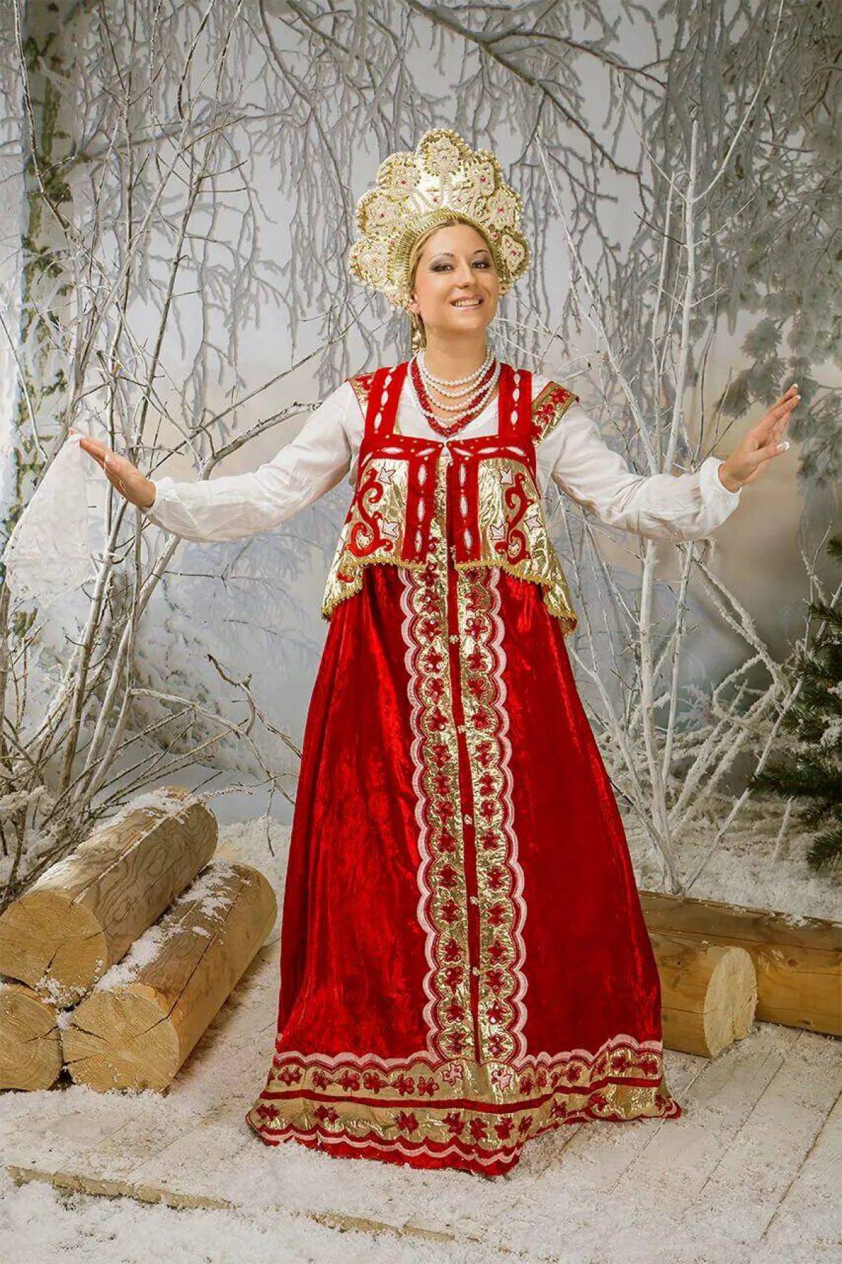 Girls in Slavic costumes in Wuzhou