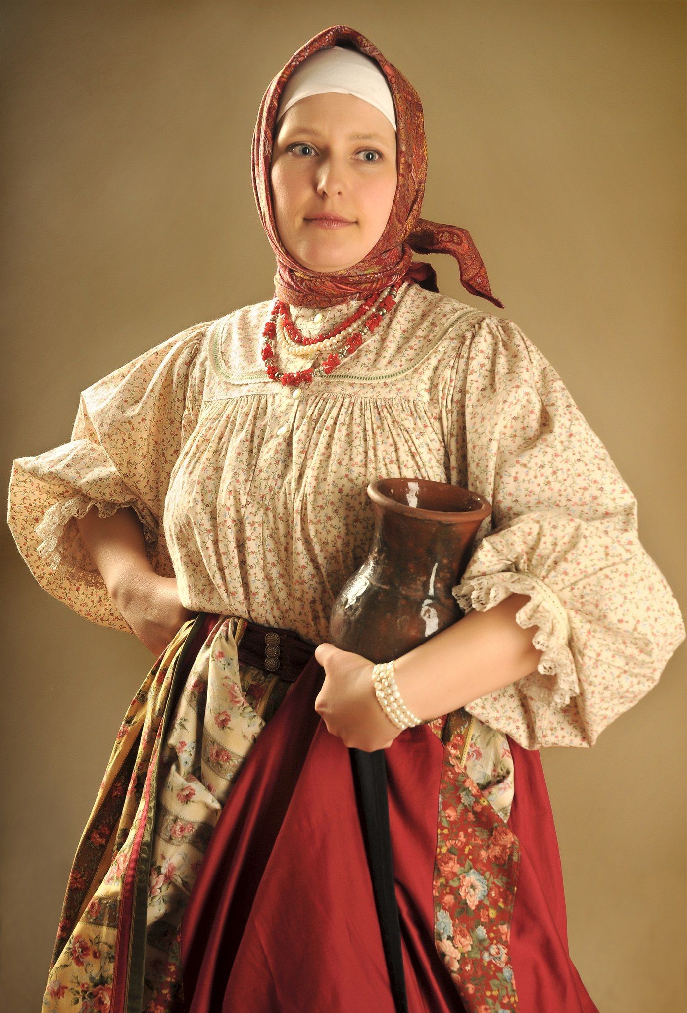 Girls in Slavic costumes in Wuzhou